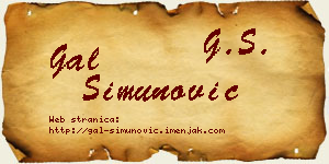 Gal Simunović vizit kartica